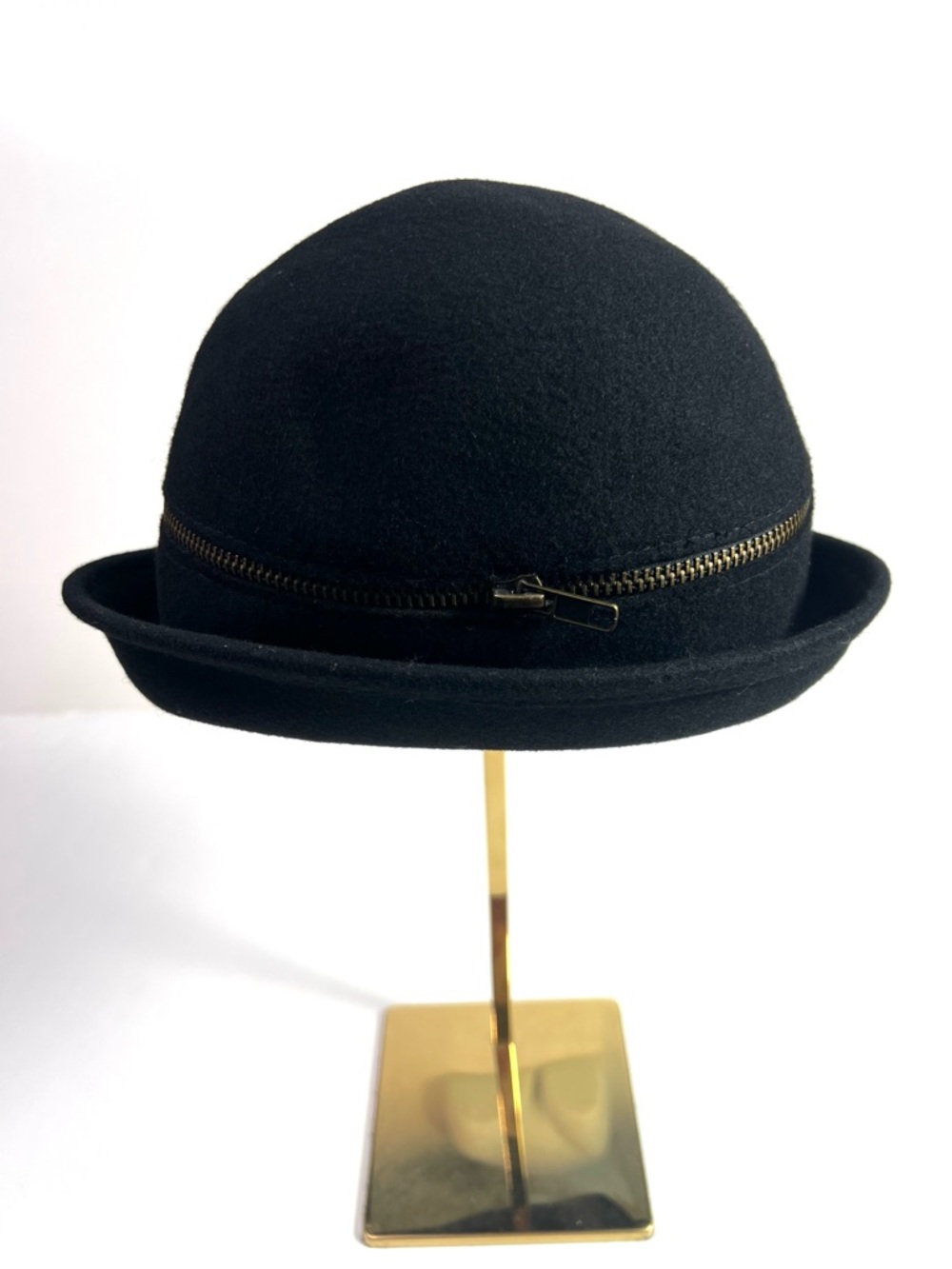 Vintage Callanan Chapeaux Pret A Porter Wool Hat Leopard Bow Zipper - Picture 13 of 13